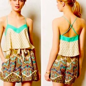 Anthropologie elevenses Women’s Multicolor Sleeveless Romper